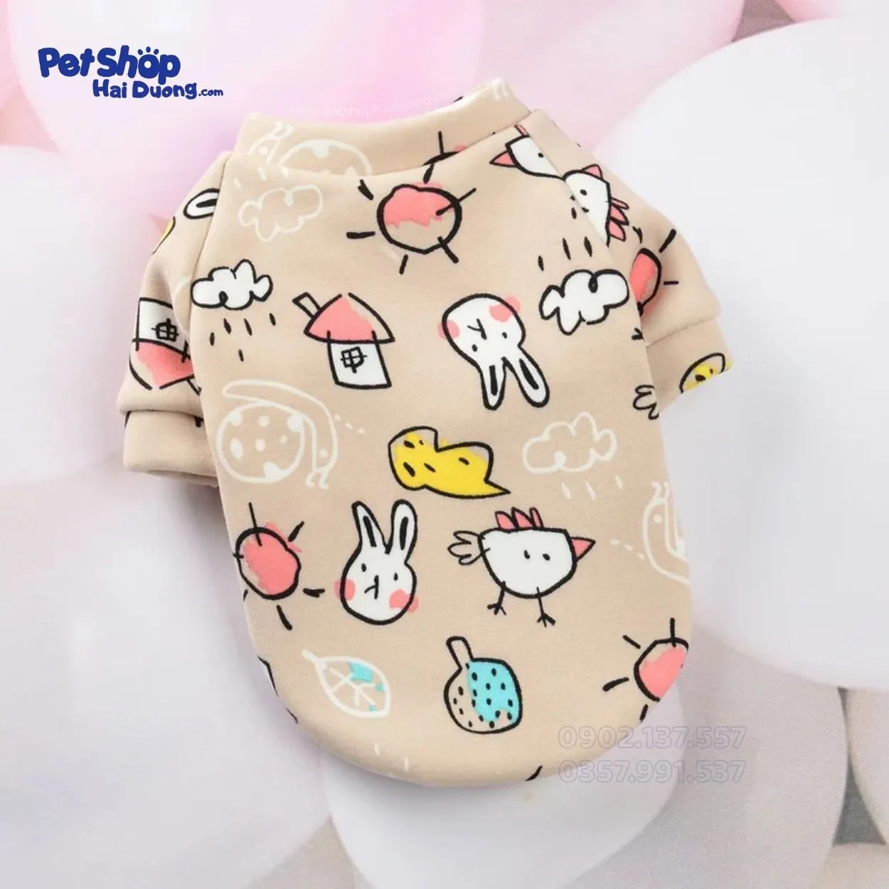Cute animal-patterned pet clothing